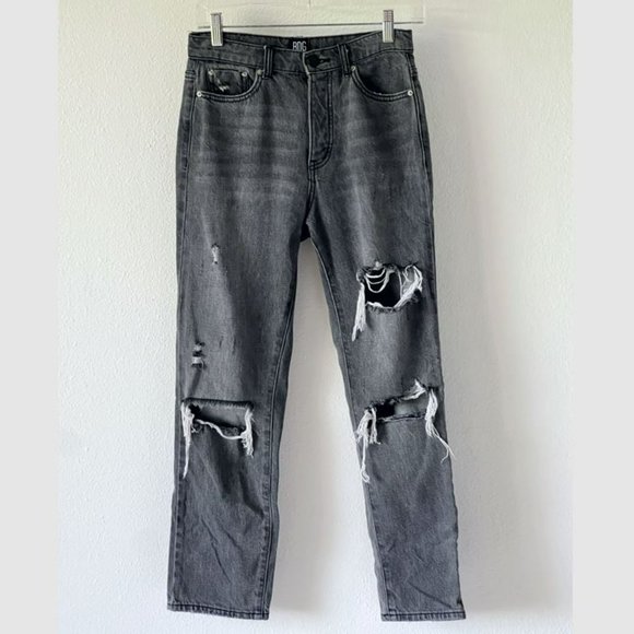 BDG High-Waisted Slim Straight Jean Washed Black - Picture 2 of 11